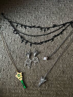 Lot of gothic/nerdy jewelry